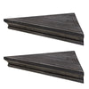 Beveled Wood Floating Corner Shelves (Set of 2) - Black
